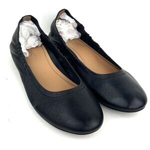 Vionic Alexa Black Ballet Flats Leather Womens Size 9